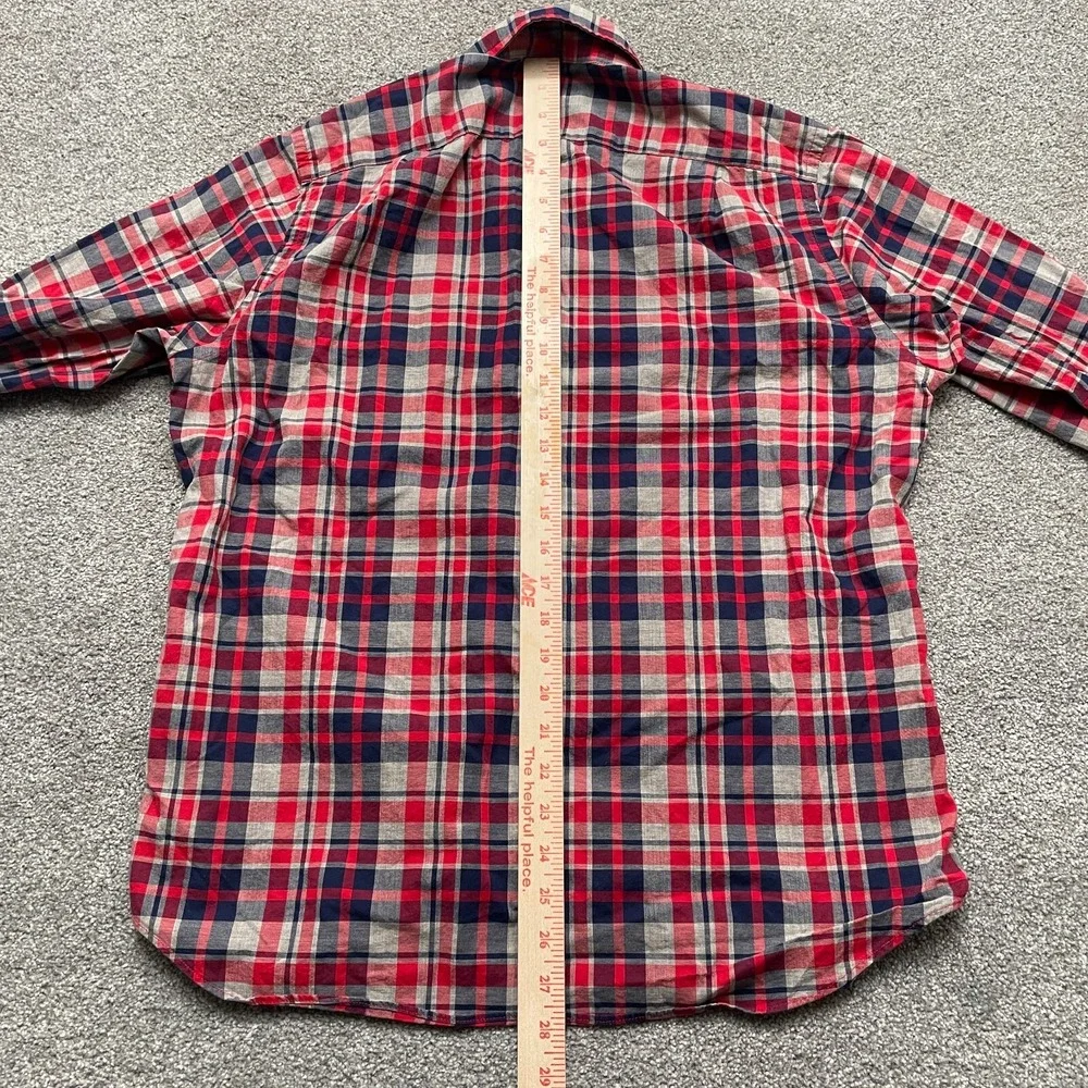 J.CREW Shirt Adult Medium‎ Multicolor Plaid Cotton Long Sleeve Mens